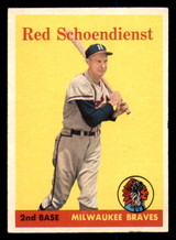 1958 Topps #190 Red Schoendienst Very Good 1958 Topps #190 Red Schoendienst Very Good
