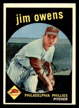 1959 Topps #503 Jim Owens Excellent+  ID: 393419