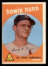 1959 Topps #549 Howie Nunn Excellent RC Rookie 