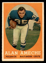 1958 Topps #12 Alan Ameche Very Good ID: 394400 1958 Topps #12 Alan Ameche Very Good ID: 394400