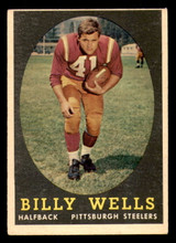 1958 Topps #49 Billy Wells UER Very Good  ID: 394449