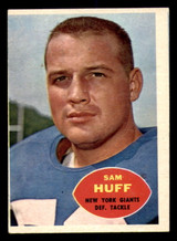 1960 Topps #80 Sam Huff Miscut NY Giants ID:394570