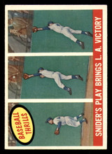 1959 Topps #468 Duke Snider Snider's Play Bring L.A. Victory Excellent+  ID: 394757