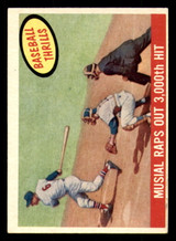 1959 Topps #470 Stan Musial Musial Raps Out 3000th Hit Excellent  ID: 394759