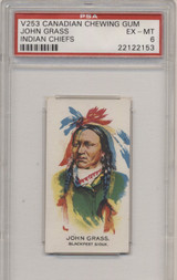 1930 V253 Canadian Indian Chiefs  John Grass  PSA 6 EX-MT  #*sku35695