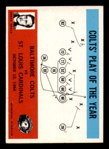 1965 Philadelphia #14 Don Shula Colts Play of the Year Excellent+ 1965 Philadelphia #14 Don Shula Colts Play of the Year Excellent+