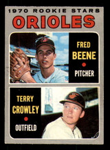 1970 O-Pee-Chee #121 Fred Beene/Terry Crowley Orioles Rookies Excellent RC Rookie OPC 