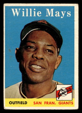 1958 Topps #5 Willie Mays Very Good  ID: 396357