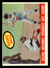 1959 Topps #463 Al Kaline Kaline Becomes Youngest Bat Champ Excellent  ID: 396378