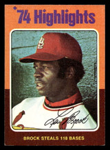 1975 Topps #2 Lou Brock HL Excellent+  ID: 396663
