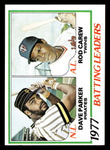 1978 Topps #201 Dave Parker/Rod Carew Batting Leaders Near Mint+  ID: 396707