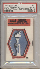 1965 Topps Battle Cloth Emblem #17 442d Regiment...  PSA 6 EX-MT  #*sku35794