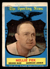 1959 Topps #556 Nellie Fox AS Writing on Back White Sox AS ID:396777