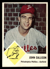 1963 Fleer #51 Johnny Callison Stained Phillies ID:396955