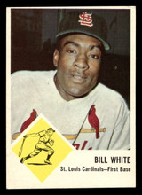 1963 Fleer #63 Bill White Stained Cardinals ID:396962