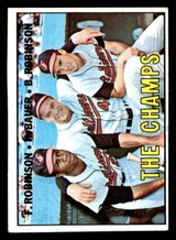 1967 Topps #1 Frank Robinson/Hank Bauer/Brooks Robinson The Champs DP Excellent  ID: 396998