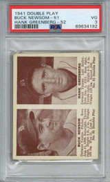 1941 Double Play #51-52 Hank Greenberg Buck Newsom PSA 3 VG Tigers