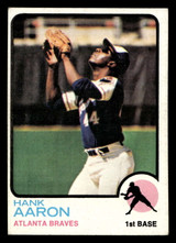 1973 Topps #100 Hank Aaron small crease Braves