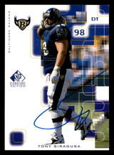 1999 SP Signature Autographs #TS Tony Siragusa ON CARD Auto