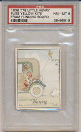 1936 T78 Little Henry Flies Yellow Kite Pop 1 PSA 8 NM-MT #*sku36122 1936 T78 Little Henry Flies Yellow Kite Pop 1 PSA 8 NM-MT #*sku36122