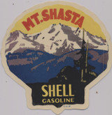 c-1935 Decal  Mt. Shasta  Shell Gasoline  4 1/4 By 4 1/2 inches  #*sku36148