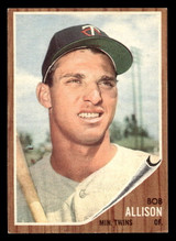 1962 Topps #180 Bob Allison Excellent+ ID: 401980 1962 Topps #180 Bob Allison Excellent+ ID: 401980