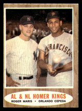 1962 Topps #401 Roger Maris/Orlando Cepeda AL & NL Homer Kings Excellent+  ID: 402187