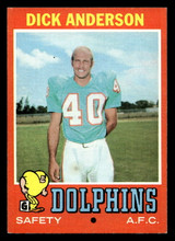 1971 Topps #67 Dick Anderson Near Mint  ID: 402900