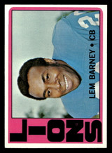 1972 Topps #42 Lem Barney Excellent+ 1972 Topps #42 Lem Barney Excellent+