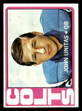 1972 Topps #165 Johnny Unitas Excellent+ 1972 Topps #165 Johnny Unitas Excellent+