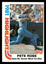 1982 Topps #4 Pete Rose HL Near Mint+  ID: 404514