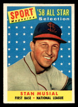 1958 Topps #476 Stan Musial AS TP Ex-Mint  ID: 404902