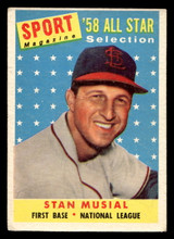 1958 Topps #476 Stan Musial AS TP VG-EX  ID: 404904