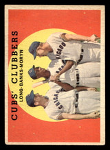 1959 Topps #147 Dale Long/Ernie Banks/Walt Moryn Cubs' Clubbers Excellent  ID: 404920