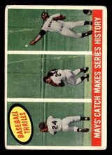 1959 Topps #464 Willie Mays Mays' Catch Makes Series History Good  ID: 404933