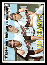 1967 Topps #1 Frank Robinson/Hank Bauer/Brooks Robinson The Champs DP VG-EX  ID: 405124