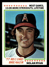 1978 Topps #6 Nolan Ryan RB Ex-Mint  ID: 405873