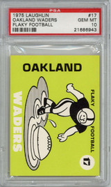 1975 Laughlin Flaky Football #17 Oakland Waders PSA 10 Gem Mint