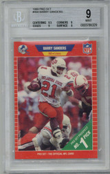 1989 Pro Set #494 Barry Sanders RC Lions BGS 9 Mint 1989 Pro Set #494 Barry Sanders RC Lions BGS 9 Mint