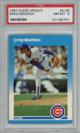 1987 Fleer Update #U-68 Greg Maddux Cubs RC Rookie PSA 8 NM-Mint ID: 407470