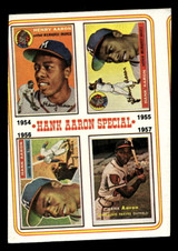 1974 Topps #2 Hank Aaron 1954-57 Very Good Miscut 