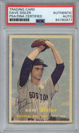 1957 Topps #56 Dave Sisler Red Sox Signed Auto PSA/DNA