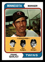 1974 Topps #447 Frank Quilici MG Near Mint  ID: 408266
