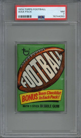 1974 Topps Football Wax Pack PSA 7 Near Mint Unopened ID: 408819