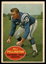 1960 Topps #8 Bill Pellington Near Mint RC Rookie 1960 Topps #8 Bill Pellington Near Mint RC Rookie