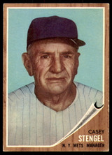 1962 Topps #29 Casey Stengel MG Excellent+  ID: 227316