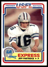 1984 Topps USFL #49 Jeff Partridge NM-Mint  ID: 263079