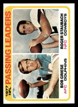 1978 Topps #331 Bob Griese/Roger Staubach 1977 Passing Leaders Near Mint  ID: 410038