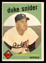 1959 Topps #20 Duke Snider Ex-Mint  ID: 410545