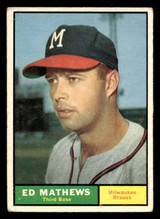 1961 Topps #120 Eddie Mathews G-VG ID: 410588 1961 Topps #120 Eddie Mathews G-VG ID: 410588